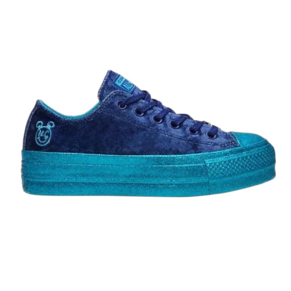 NWT Miley Cyrus x Converse Chuck Taylor Platform Ox - Blue Velvet - Sz 5.5 - Picture 2 of 13